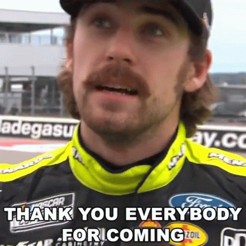 Man With Mustache Says Thank You Everybody For Coming GIF