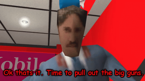 Man With Mustache Sign Saying OK That's It Time To Pull Out The Big Guns GIF