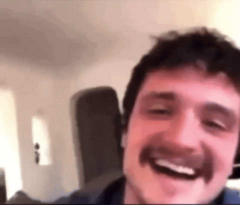 Man with Mustache Smiling