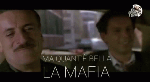 Man With Mustache Smiling ma quant ' e bella la mafia
