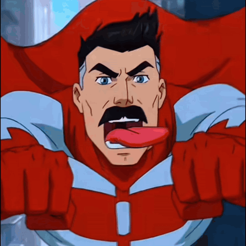 Man With Mustache Sticking Tongue Out GIF