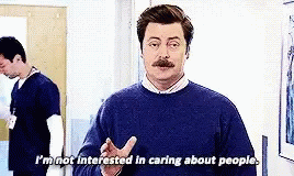 Man With Mustache Talking About Caring About People GIF
