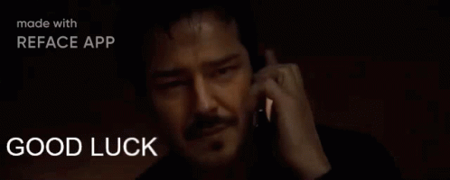 Man With Mustache Waving At Group Of Men GIF