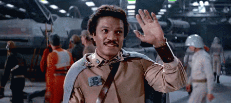 Man With Mustache Waving GIF
