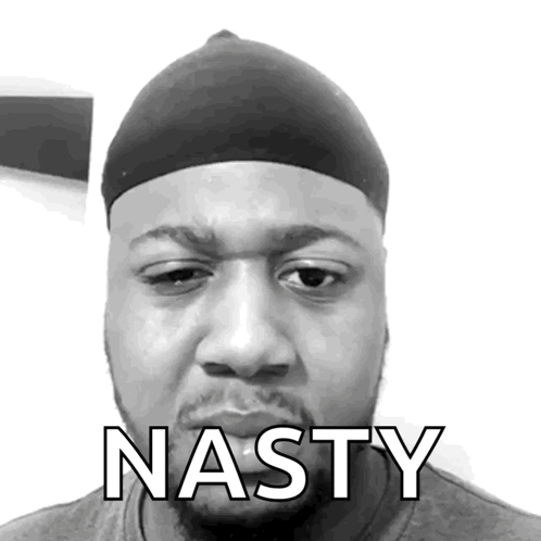Man with Nasty Written on Face
