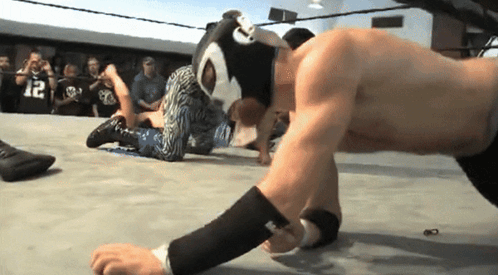 Man With Number 3 Mask Doing Push Ups