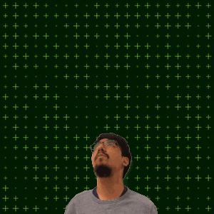 Man With Numbers 20 and 4 on Green Background
