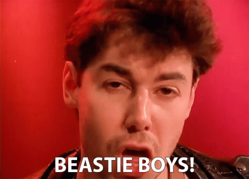 Man With Open Mouth Saying Beastie Boys GIF
