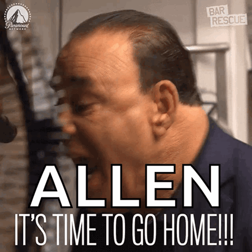 Man With Open Mouth Saying Time To Go Home