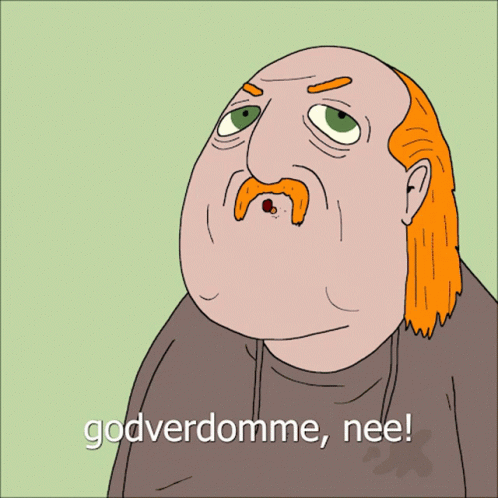 Man With Orange Beard Saying Godverdomme Nee