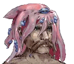 Man With Pink Hair and Mustache in Pink Wig