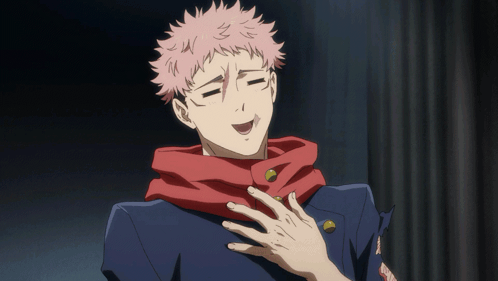 Man With Pink Hair Making Funny Face Hand on Chest