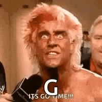 Man with Pink Hair Saying Its Go Time