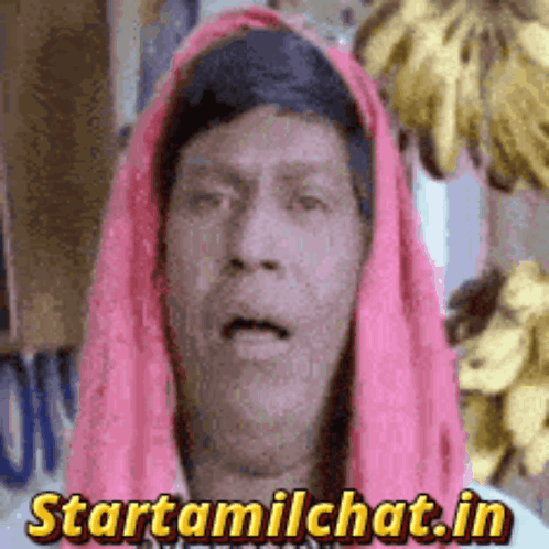 Man with Pink Scarf and StartTamilChat.in