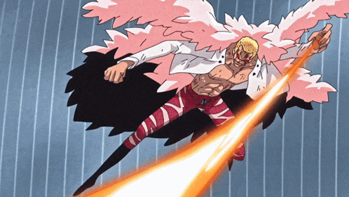 Man With Pink Wings Holding Sword GIF
