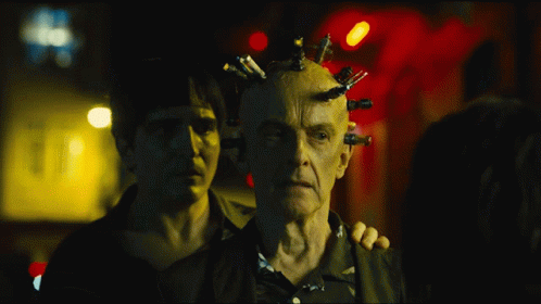 Man With Pins in Head