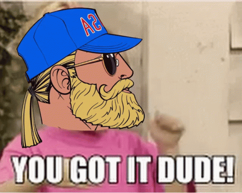 Man with Ponytail and A2 Hat
