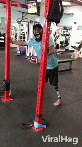 Man With Prosthetic Leg in Gym Viralhog