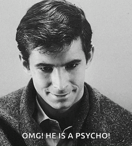 Man with Psycho Words