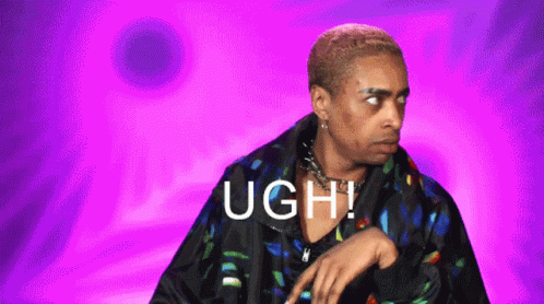 Man with Purple Background and Ugh