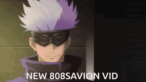 Man With Purple Hair and Mask Saying New 808savion Vid