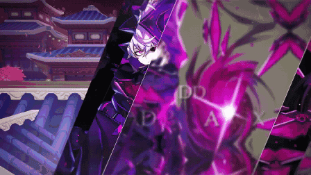 Man With Purple Hair And Purple Flower JPD GIF