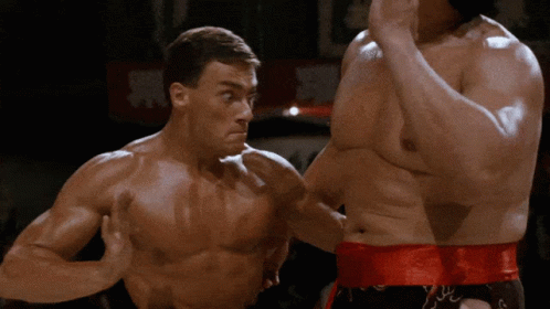 Man with Red Belt Fighting