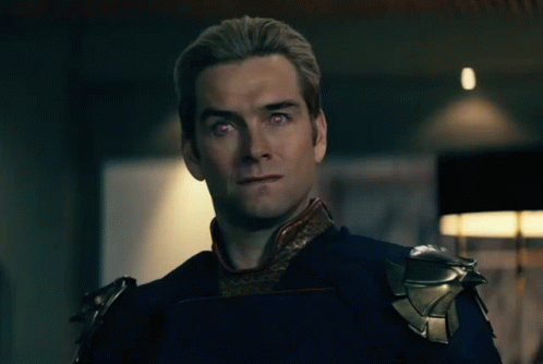 Man with Red Eyes and Shoulder Armor