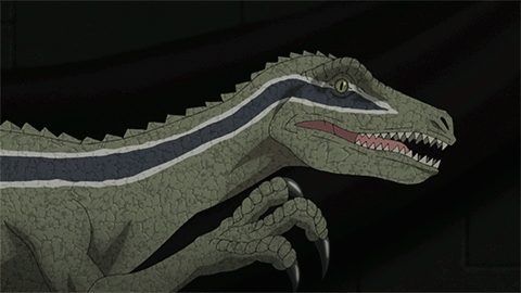 Man With Red Eyes In Dark Room With Claw GIF