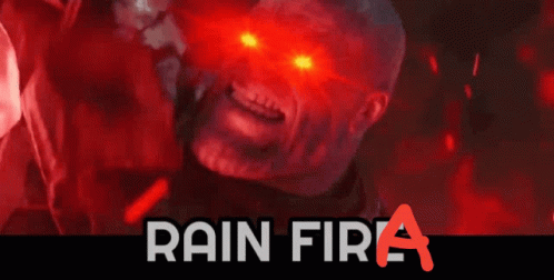 Man With Red Eyes Rain Fir A