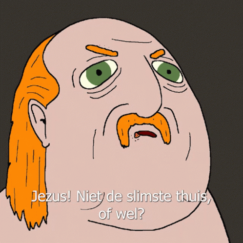 Man With Red Hair and Green Eyes Says Jezus