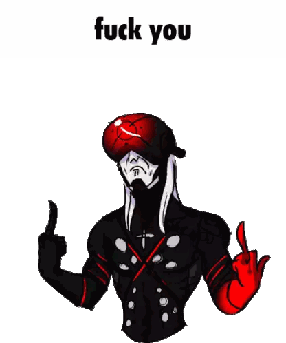 Man with Red Hat Saying Fuck You
