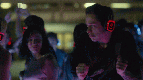 Man With Red Headphones And Number 9 GIF