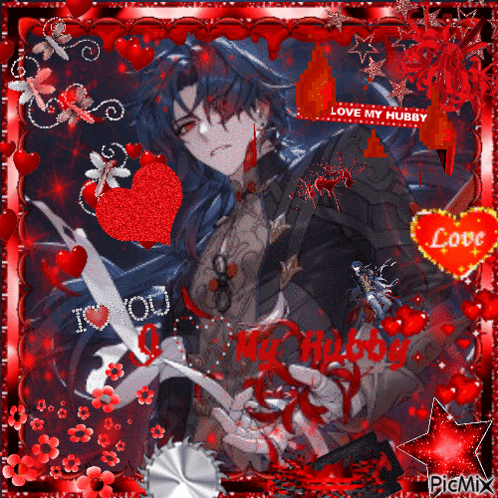 Man with Red Heart Saying Love