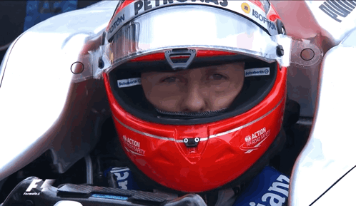 Man With Red Helmet Petronas GIF