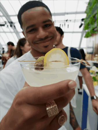 Man With Ring Holding Martini