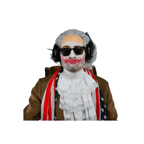 Man with Scarf and Wig
