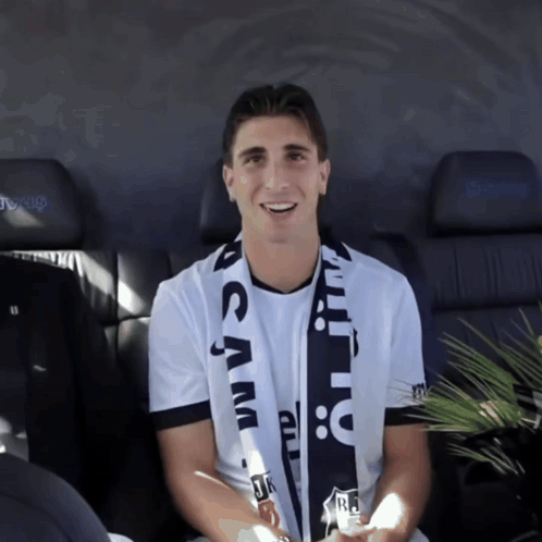 Man With Scarf Saying Juventus