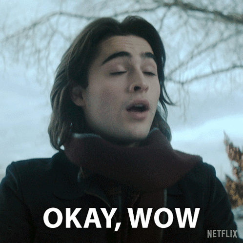 Man With Scarf Saying Okay Wow