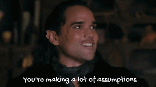 Man With Scarf Says You're Making A Lot Of Assumptions GIF