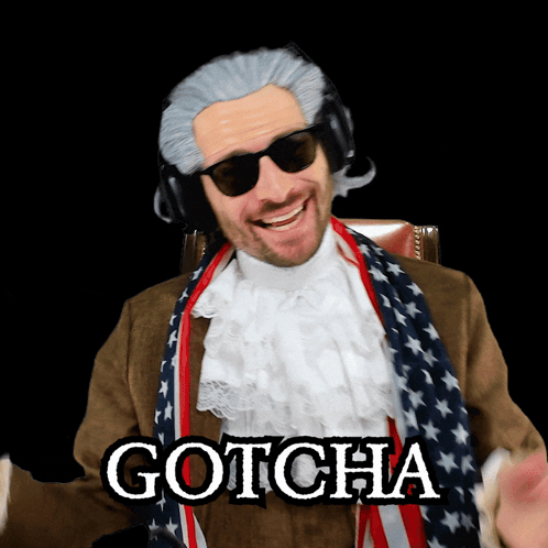 Man with Scarf Wearing Gotcha