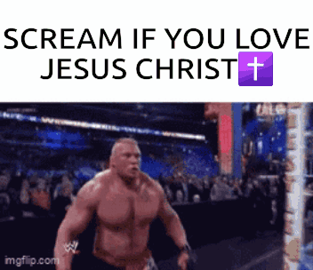Man With Scream If You Love Jesus Christ
