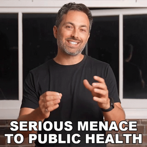 Man With Serious Menace to Public Health