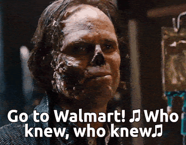 Man With Skull on Face Saying Go to Walmart Who Knew