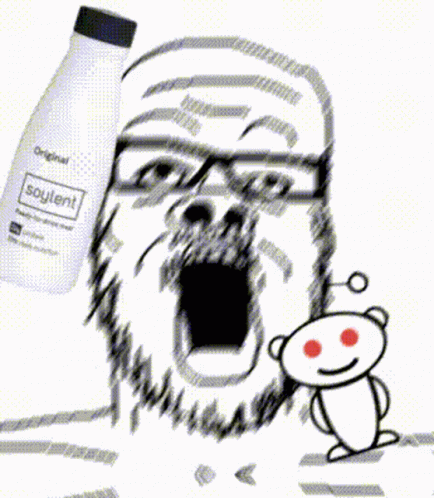 Man With Soylent Bottle