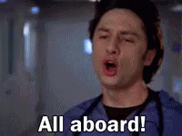 Man With Stethoscope Saying All Aboard