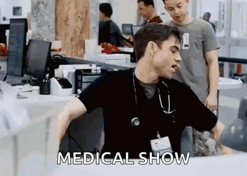 Man With Stethoscope Saying Medical Show