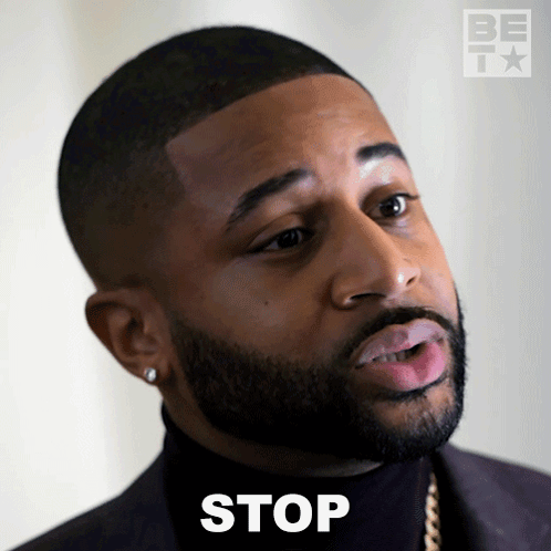 Man With Stop Word