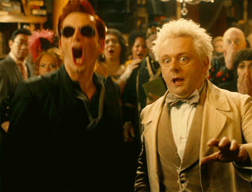 Man with Sunglasses and Bow Tie Screaming