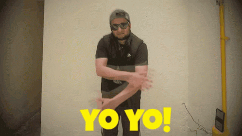 Man With Sunglasses And Hat At Yo Yo Wall GIF